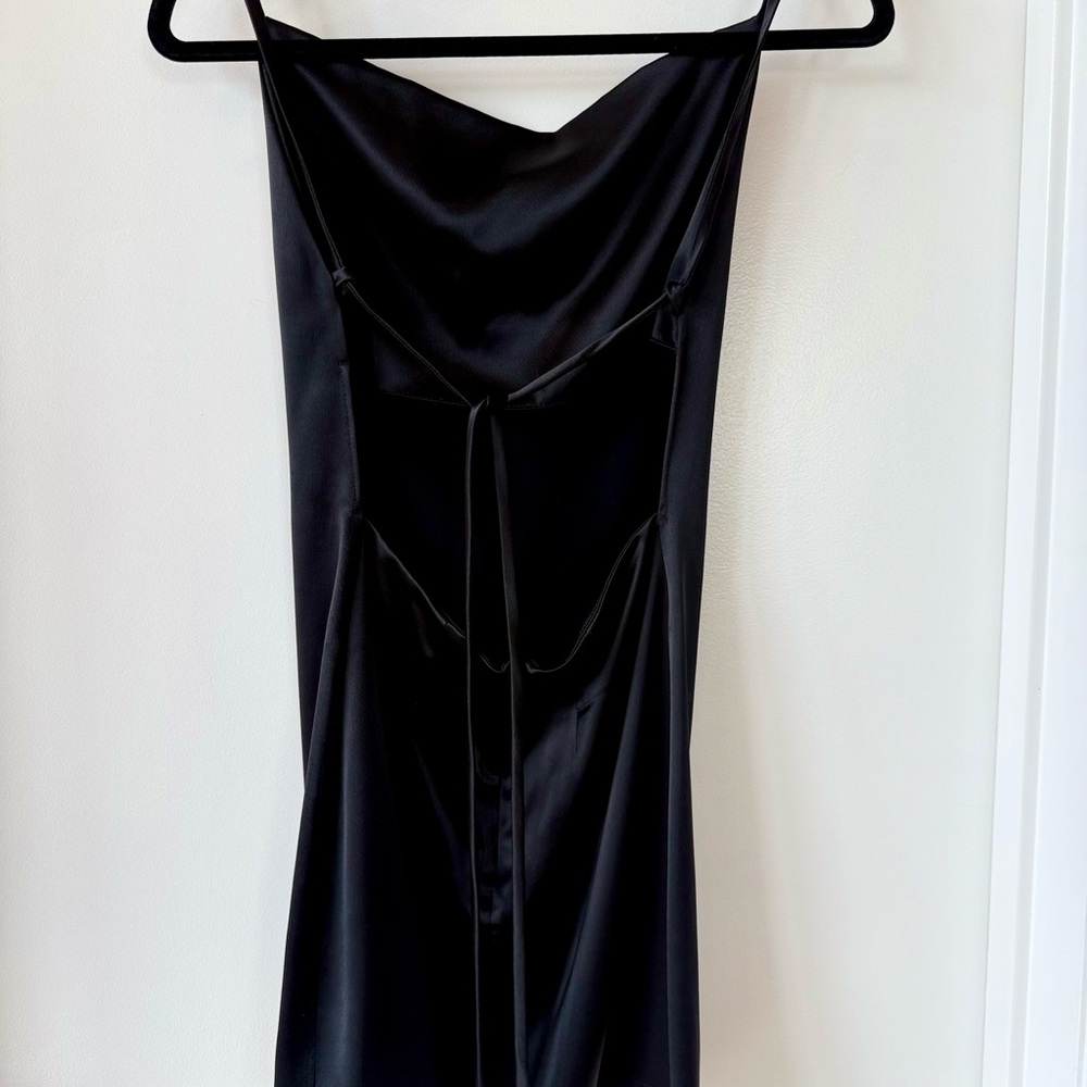 NONchalant Black Backless String Mini Dress | Sz: S - Picture 4 of 9